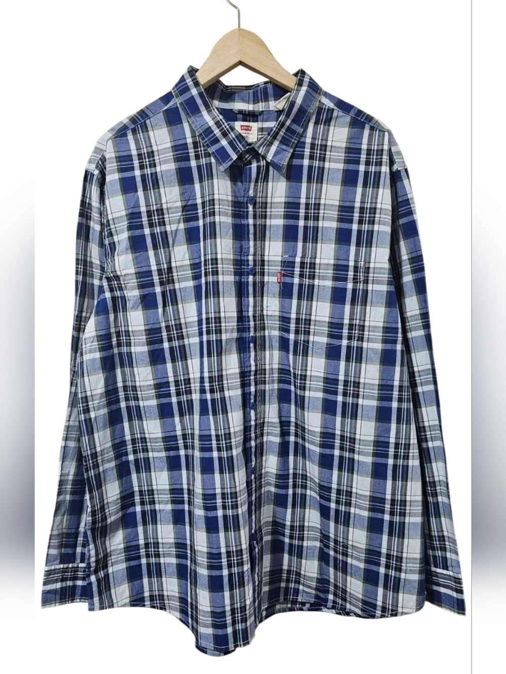 Levi's Men's Standard Long Sleeve Multicolor Plaid Button Up Shirt Sz XXL NWT